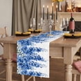 thumbnail image 2 of Blue Eucalyptus Leaves 90 Inch Table Runner, Spring Botanical Summer Farmhouse Dresser Scarf Cotton & Linen Tablerunner for Dining/Kitchen Island/Holiday Party Décor 13" x 90", 2 of 9