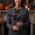 thumbnail image 6 of Dpityserensio Fall Decor Black Maple Leaf Garland Halloween Artificial Fall Leaves Vines Spooky Gothic Hanging Decor For House Porch Mantel Thanksgiving, 6 of 7