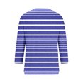 thumbnail image 5 of TKLPEHG 3/4 Length Sleeve Womens Tops Lightweight Loose Going Out Tops Button V Neck Tshirt 3/4 Sleeve T Shirts Summer Striped Print Graphic Tee Casual Blouse(Blue,XXL), 5 of 5