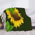thumbnail image 3 of Yiaed Sunflower Print Blanket Throw Blanket Soft Cozy Flannel Blanket for Home Bed Sofa Couch Chair-50"x40", 3 of 6