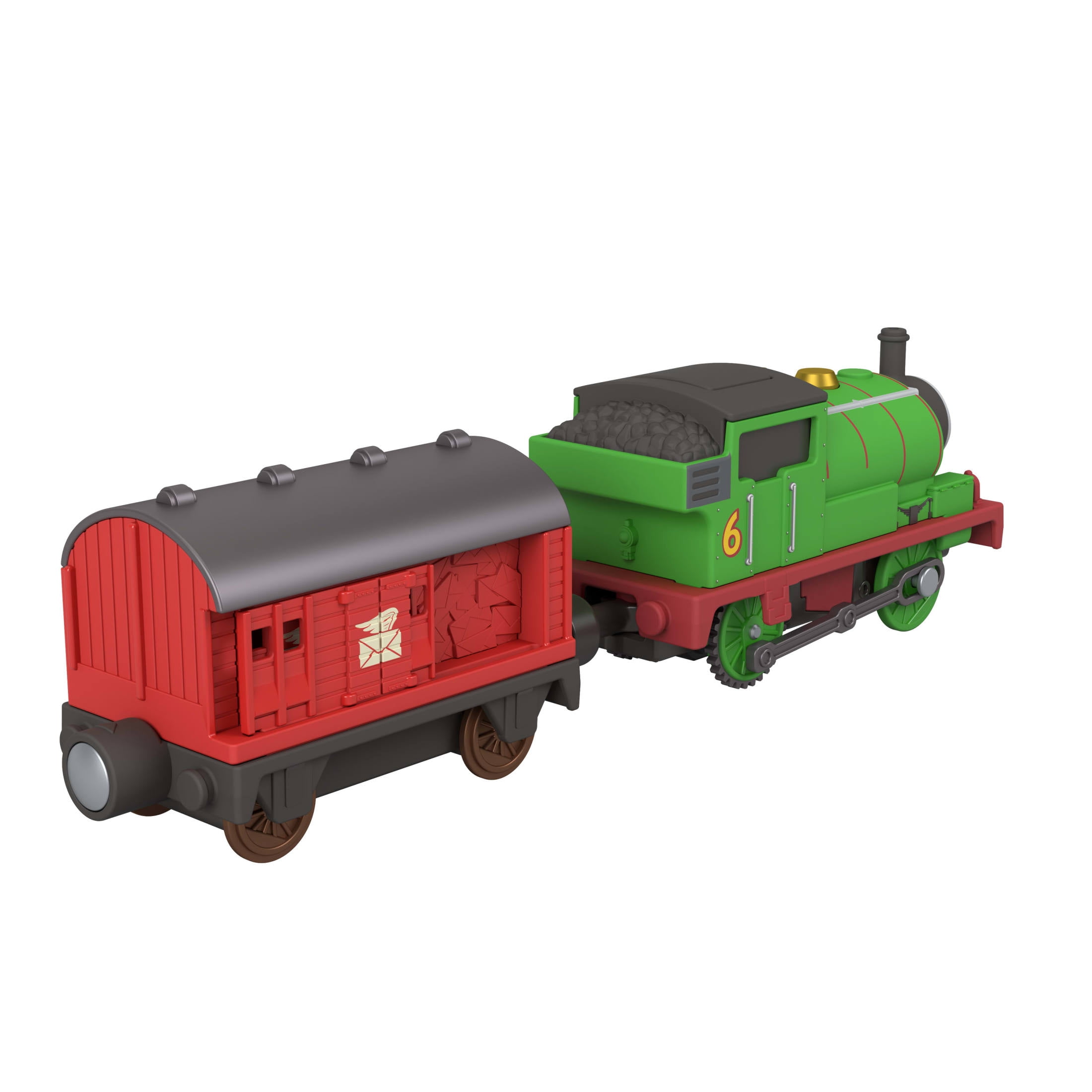 Thomas & Friends by Fisher-Price Motorized Train, Battery-Powered Toy Engine Percy & Mail Car