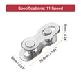 thumbnail image 2 of Uxcell 2pcs Bicycle Missing Link 11 Speed Reusable Steel Bike Chain Link Silver, 2 of 7