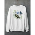 thumbnail image 3 of Floral Butterflies Art Sweatshirt Women -Jennifer Paxton Parker Designs, Female XX-Large, 3 of 4