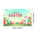 thumbnail image 1 of Welcome Easter Backdrop Decoration Spring Event Banner Egg Festival Celebration Party Background Display, 1 of 5