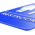thumbnail image 2 of London Health Products Unisex Restroom Sign- ADA- Blue & White- Includes Adhesive Tape and Instructions (12), 2 of 8