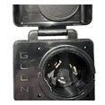 thumbnail image 2 of Hughes Auto Power Inlet Port SV50API SafeView; Manual Power Disconnect; 50 Amp; 125 Volt; Black; Nickel Plated Contacts; Twist Lock Design; ETL Certified, 2 of 3