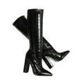 thumbnail image 6 of Mostsola Retro Knee High Boots Women Heels Pointed Toe Block Heeled Pumps Casual Dress Boots, 6 of 9