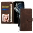 thumbnail image 2 of Nalacover Retro Wallet Case for Samsung Galaxy S22 Ultra, Premium PU Leather Shockproof Case with Card Slots Holder Kickstand Magnetic Clasp Phone Cover Vintage Design Wrist Strap Flip Case,Coffee, 2 of 8