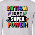 thumbnail image 4 of Inktastic Autism is My Super Power with Puzzle Pieces Long Sleeve Youth T-Shirt, 4 of 5