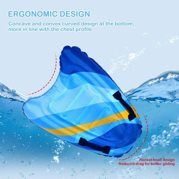 Planche De Surf Bodyboard Gonflable Devilfish – Avec Poignées, Pour Enfants Et Adultes, Légère Et Portable