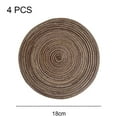 thumbnail image 2 of Weave Mat Almohadillas calientes redondas para agarraderas de hilo de cocina para platos calientes/olla/tazón/olla caliente (paquete de 4), 2 of 5