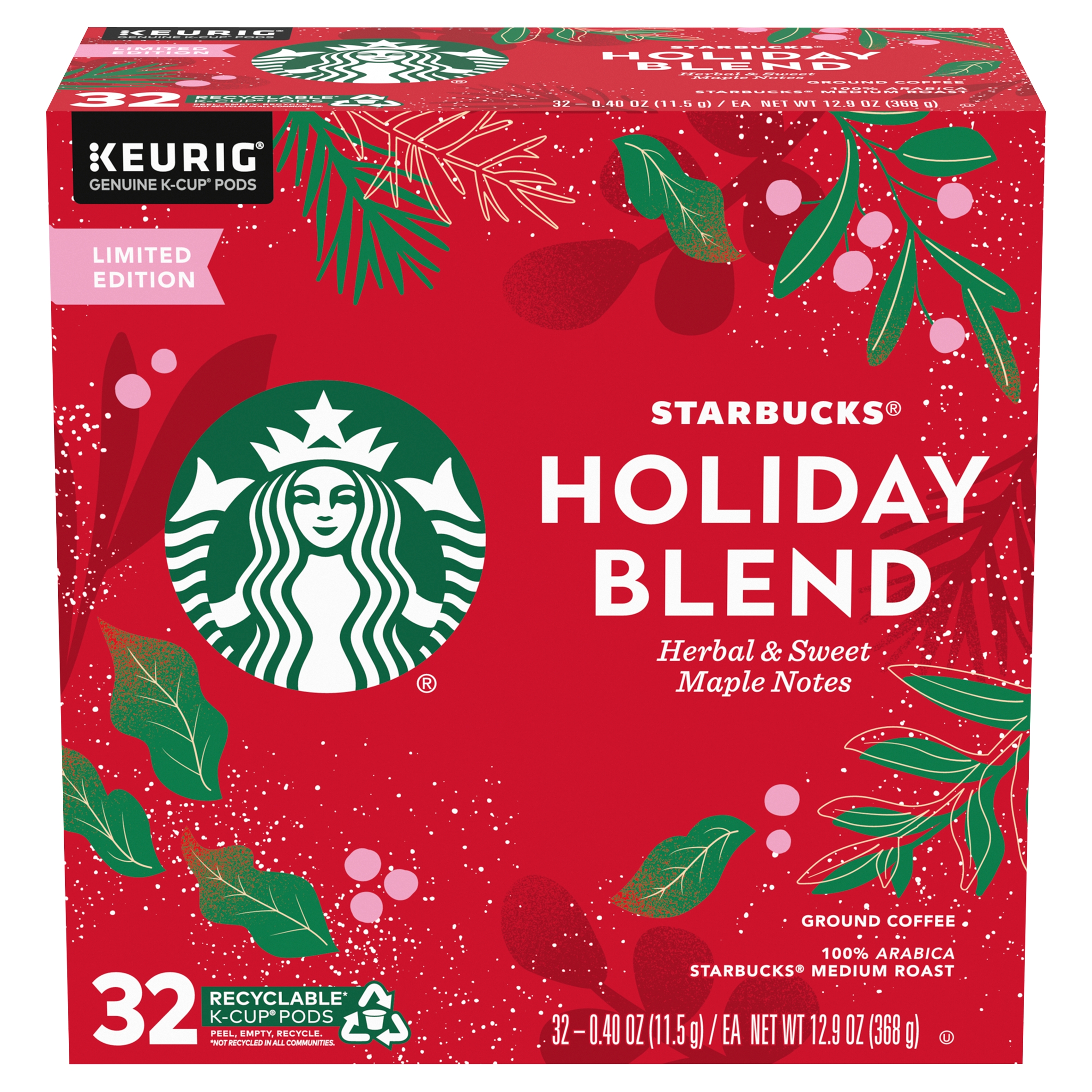 STARBUCK KCUP HOL BLD, 0.40 oz, 32 