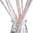 thumbnail image 3 of serony 25pcs/pack One-time Stripe Paper Straws Disposable Multicolor Straws For Party, 3 of 3