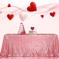 thumbnail image 1 of GFDYREE Sequin Tablecloth, Rectangular, 60"x102", Fuchsia Pink, 1 of 7