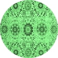 thumbnail image 1 of Ahgly Company Indoor Round Oriental Emerald Green Modern Area Rugs, 5' Round, 1 of 4