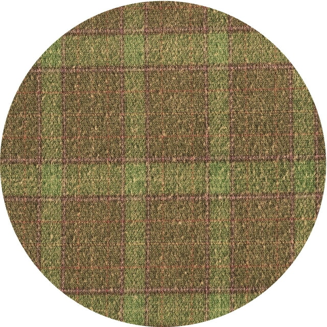 Ahgly Company Machine Washable Indoor Square Transitional Caramel Brown Area Rugs, 3' Square