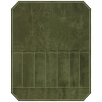 Chef's Knife Roll Bag, Long-Lasting Canvas Knife Storage Case with Straps, Multiple Slots for Kitchen Knives, Portable, Easy to Clean, Green Color