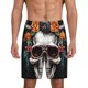 thumbnail image 1 of Fotbe Flower Horn Skull A Pantalones Cortos de Pijama para Hombre, Ropa de Dormir, Pantalones de Pijama Cortos para Hombre-Medium, 1 of 6