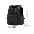 thumbnail image 4 of Hombres Mujeres Deportes Chaleco Impermeable Color Sólido Camuflaje Estampado Molle, 4 of 8