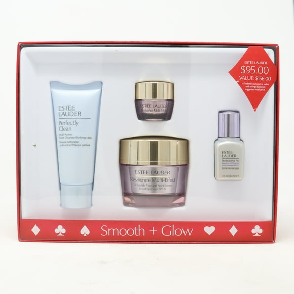 Estee Lauder Ensemble Lisse + Lumineux 4 Pcs / Neuf avec Boîte