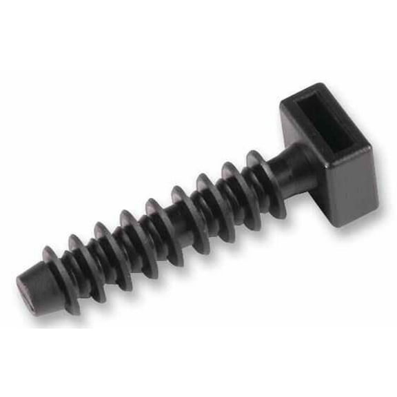 HELLERMANNTYTON - Nylon Fixing Base for Cable Ties Black 9.0mm 100 Pack