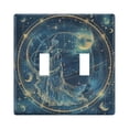 thumbnail image 2 of 3 Gang Light Switch Cover Plate Virgo Of Zodiac Wall Plate Decorate Electrical Outlet Cover Plates 4.56”x4.48”, 2 of 8