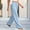 Light Blue wide leg pants for women a1, variant on BRELIL Women's Wide Leg Elastic Waist Flowy Trousers with Pockets Casual Loose Long Pants Baggy Lounge Palazzo Pants for Fall Winter Outfits, White S