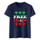thumbnail image 1 of Tops de Cuello Alto para las Mujeres Amante Impreso Camiseta de Manga Corta, Uso Diario Casual, 95% Poliéster 5% Spandex, Tops de Cuello Redondo para las Mujeres, 1 of 5