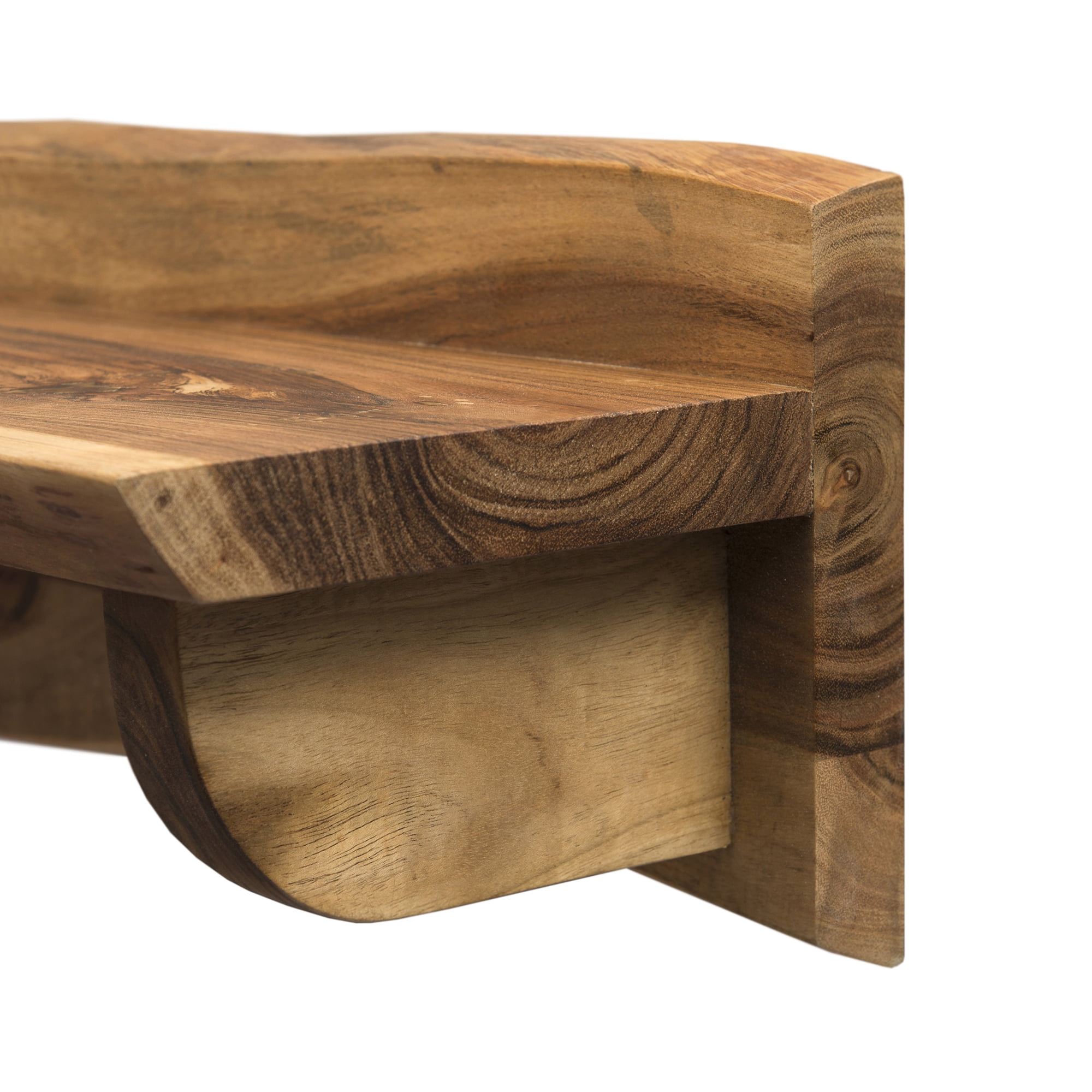 Alpine Natural Live Edge Wood 24" Mantel Shelf