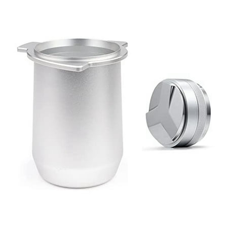 

Hands-Free Dosing Cup 54mm Espresso Coffee Dosing Funnel Anodized Aluminum 53mm Double Sided 2 in 1 Coffee Distributor