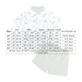 thumbnail image 3 of Baby Toddler Boy Outfits 2T 3T 4T 5T Clothes Summer Kids Pattern Short Sleeve Button Down Shirt Shorts Set, 3 of 7