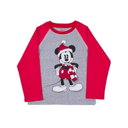 Disney Infant & Toddler Boys Gray & Red Mickey Mouse Christmas Holiday ...