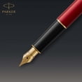 thumbnail image 4 of Parker Sonnet Fountain Pen | Red Lacquer with Gold Trim | Medium Nib | Gift Box, 4 of 8