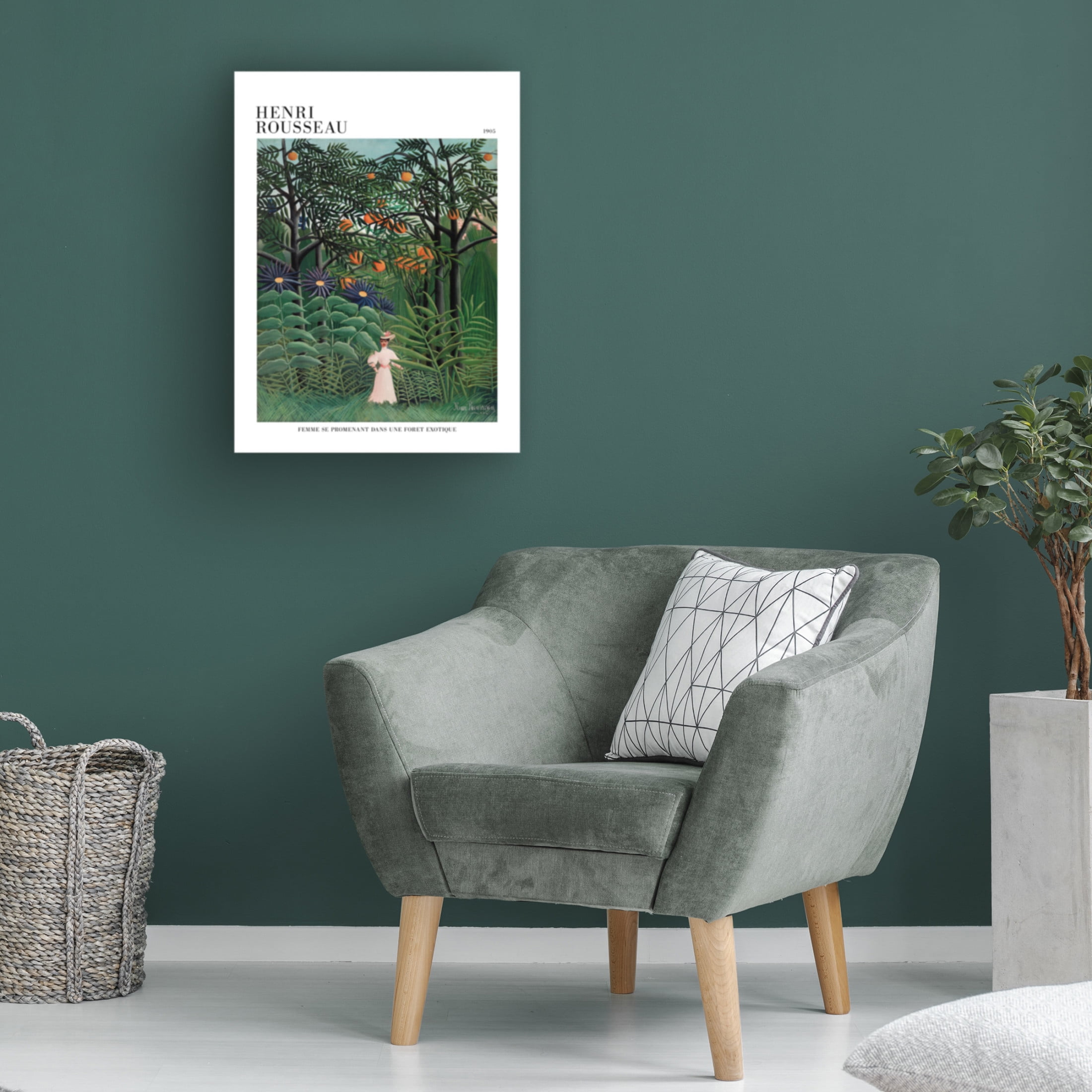 Trademark Fine Art Pictufy Femme Se Promenant Dans Une Foret Exotique Canvas Wall Art