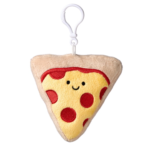 American Greetings Pizza Plush Backpack Clip, Cute Food Keychain and Bag Charm for Kids (4 in., 1-Count)