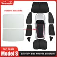 thumbnail image 2 of Parasol para techo solar para Tesla Model S 2023, parasol para ventana lateral, parasol plegable para tragaluz, red de sombreado para techo solar, modelos S, 2 of 5