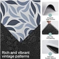 thumbnail image 3 of Blue Leaf Shaped Floral Pattern Kitchen Rugs Sets Of 3,Kitchen Runner Rugs Non Skid Washable,Decorative Kitchen Floor Mats for Kitchen,Sink,Laundry,17"x30"+ 17"x47" + 17"x59", 3 of 6