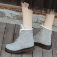 thumbnail image 5 of QISIWOLE Snow Boots Flat-Heel Autumn And Winter Plus Size Cotton Short Women's Boots Clearance !, 5 of 6