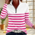 thumbnail image 4 of LIaqionyy Womens Tops Long Sleeve Shirts Quarter Zip Collared Pullover V Neck Casual Fall Business Clothes, 4 of 5