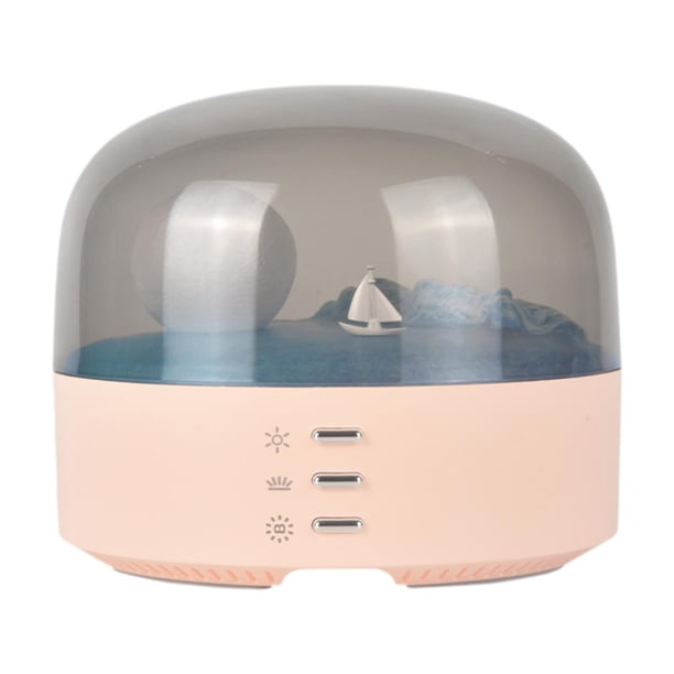 Lámpara de noche de luna, regalo ideal, luz ambiental única para exteriores, patios y senderismo. Rosa