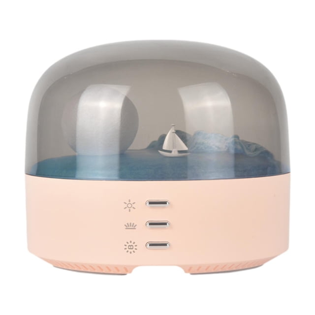 Almencla Moon Night Lamp Lunar Landscape Lamp Unique Desk Lamp Romantic Designing Bedside Pink