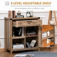 thumbnail image 4 of HomCom Rustic Barn Door Storage Cabinet Modern Farmhouse Buffet Sideboard for Kitchen & Dining Room, 4 of 9
