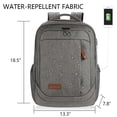 thumbnail image 3 of Mochila para portátil KROSER Large con puerto USB de 17,3", repelente al agua, 3 of 7