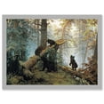 thumbnail image 1 of Ivan Shishkin Morning In Pine Forest Shishkin Ivan Bears Artwork Framed Wall Art Print A4, 1 of 4