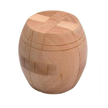 Wooden Cube Intelligent Puzzle Brain Teaser Puzzles Mingsuo Luban Lock