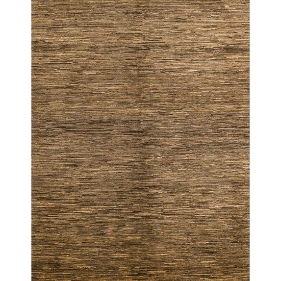 Ahgly Company Machine Washable Indoor Rectangle Abstract Saddle Brown Area Rugs, 7' x 9'