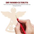 thumbnail image 2 of 30pcs Cute Diy Handmade Crafts Diy Wood Slices Angel Shape Wood Cutouts, 2 of 3