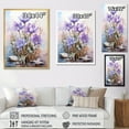 thumbnail image 4 of Designart "Amethyst-Tinted Snowdrops I" Snowdrops Floater Framed Wall Decor, 4 of 5