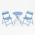 thumbnail image 7 of KAMEROUT 3-Piece Outdoor Bistro Sets with Table and 2 Chairs, Blue, 7 of 7