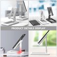 thumbnail image 6 of Plate Carrier Stand Holders Stands Mobile Phone Desktop Bedside Lazy Foldable Portable Bracket White Abs, 6 of 6